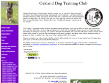 Tablet Screenshot of oaklanddogtraining.org